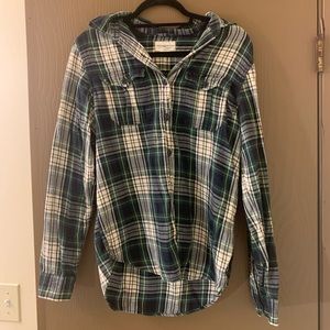 Cozy green button down